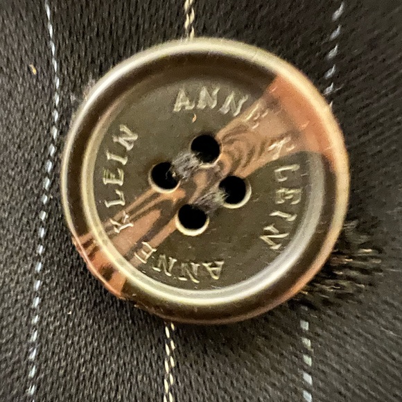 Anne Klein 2 piece pinstripe black suit 2P with 4P pants - Picture 7 of 16